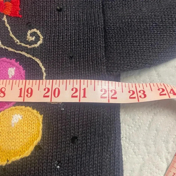 Tiara International Millennium Sweater New Year Knit Cardigan Size Large Vintage - Picture 3 of 6